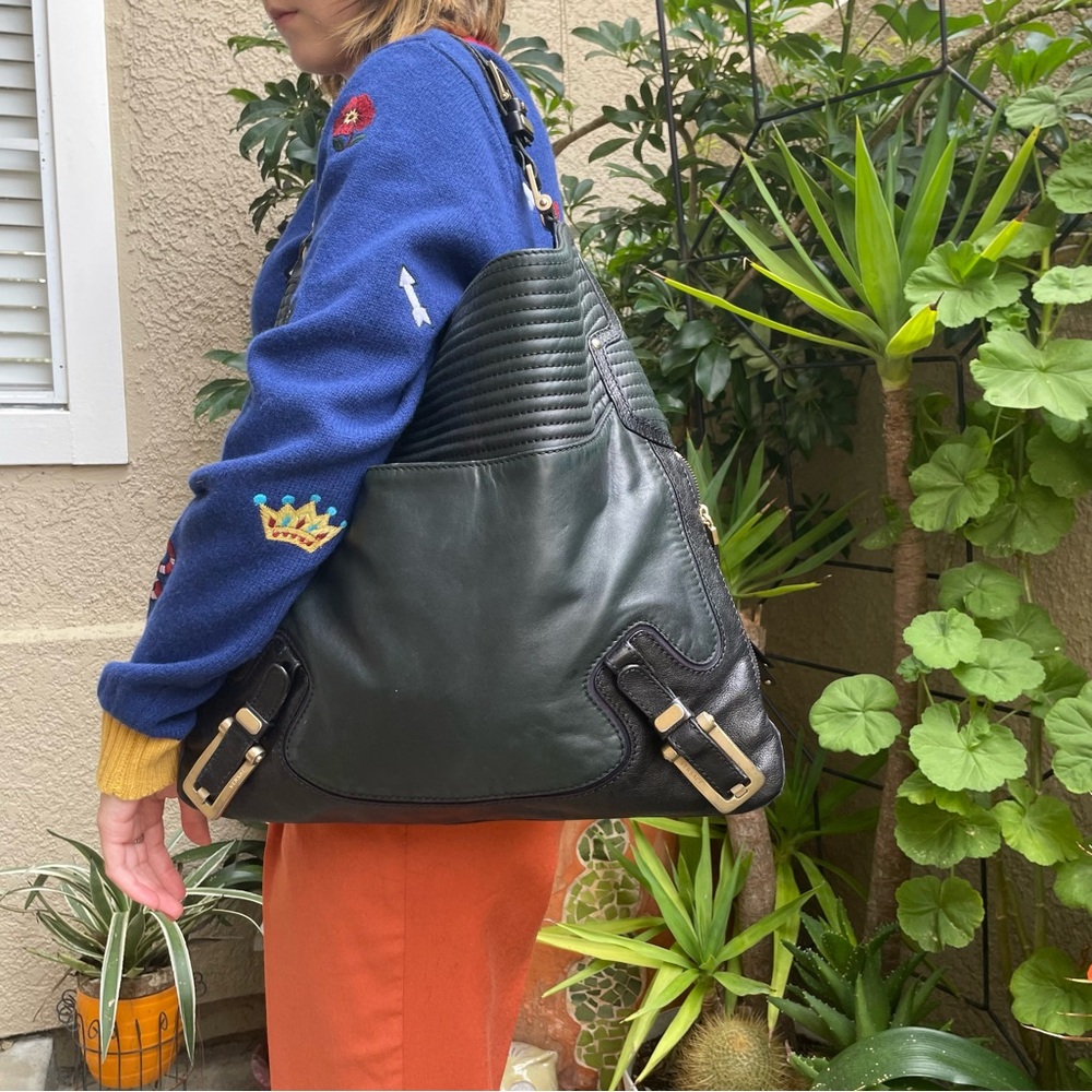 Vintage Versace super large leather bag